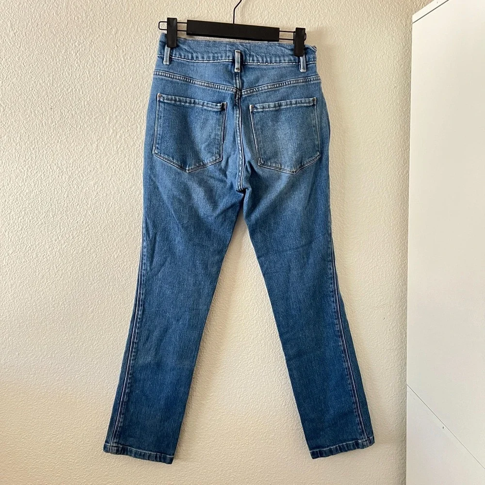 Frame‎ Womens Le Slender Straight Leg Cropped Jeans Sz 26 Thistle Preppy Minimal